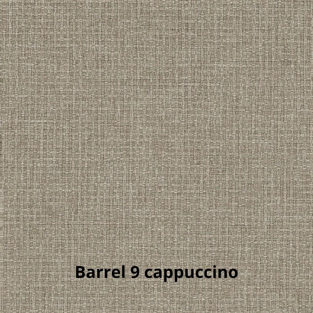 Divano angolare Kendall con penisola reversibile letto estraibile cappuccino Barrel 09