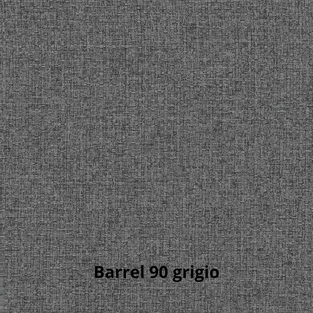 Divano angolare Kendall con penisola reversibile letto estraibile grigio Barrel 90
