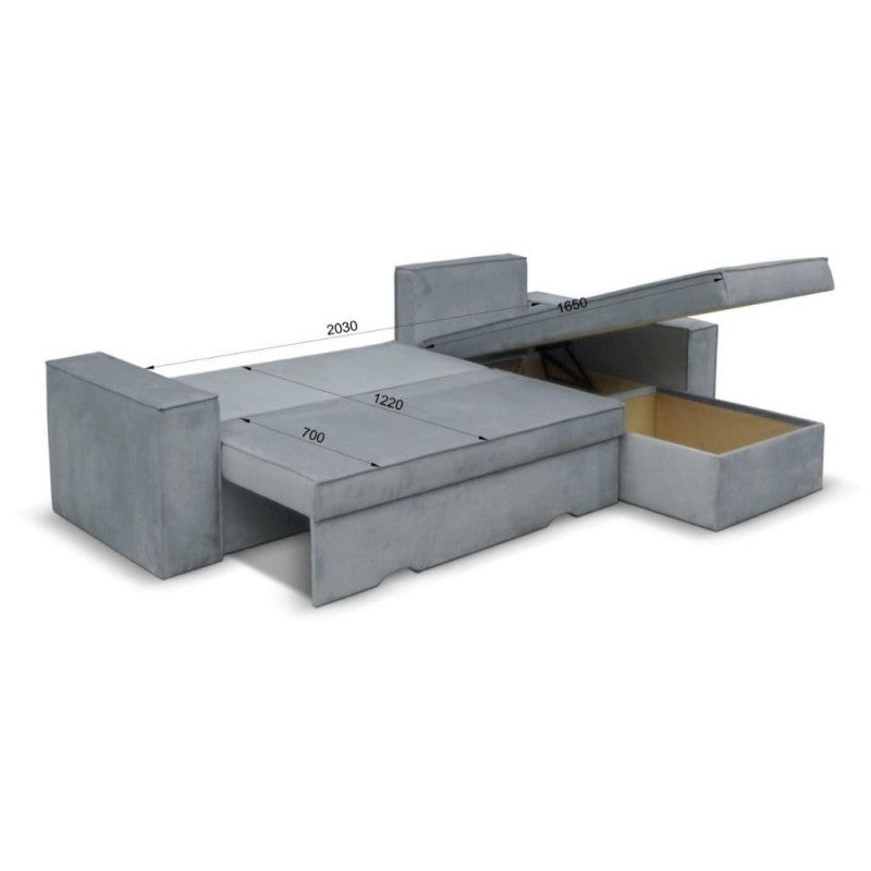Divano angolare Olymp M Enjoy 23 grigio cenere
