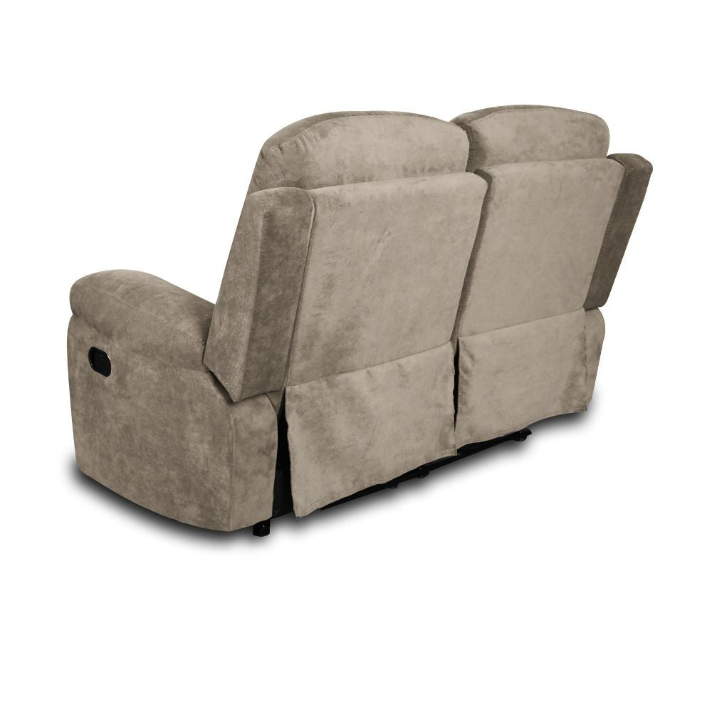 Divano Chicago 2 posti reclinabile in tessuto Barrel 09 cappuccino