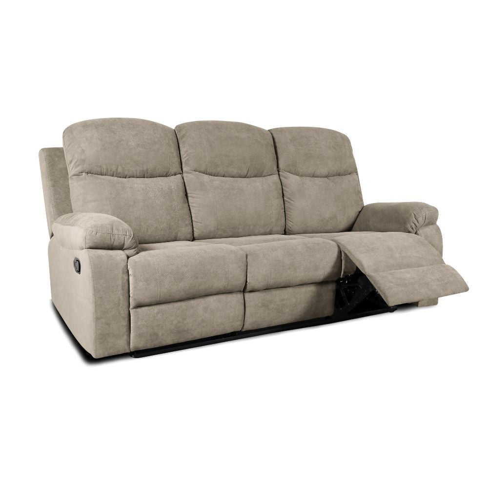 Divano Chicago 3 posti reclinabile in tessuto Barrel 09 cappuccino