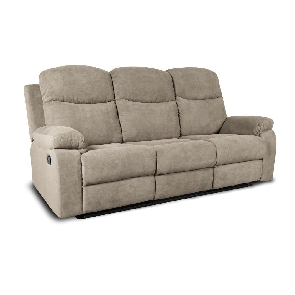 Divano Chicago 3 posti reclinabile in tessuto Barrel 09 cappuccino