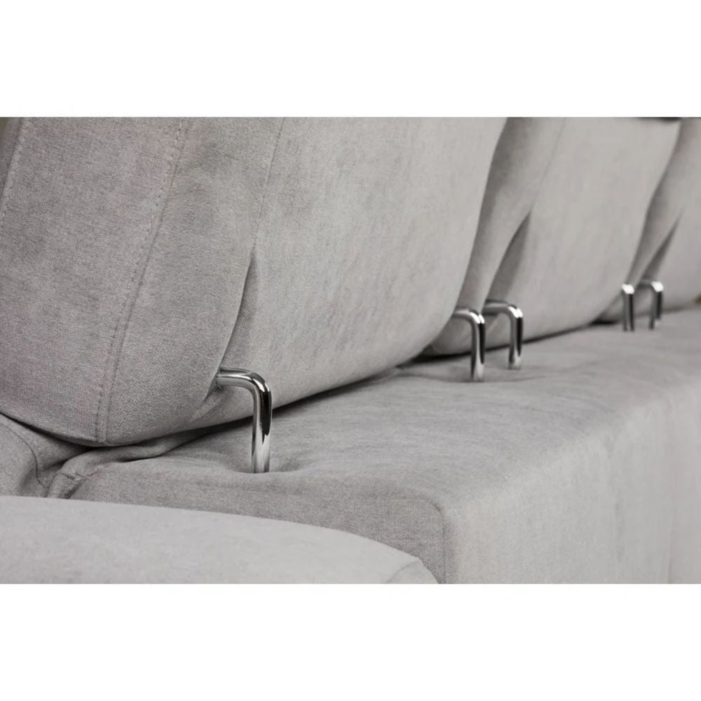 Divano Duke grigio G1312 penisola reversibile e funzione letto