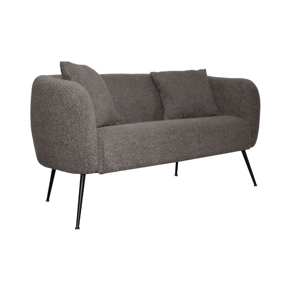 Divano imbottito Nuvia in tessuto Ascort colore grigio mouse