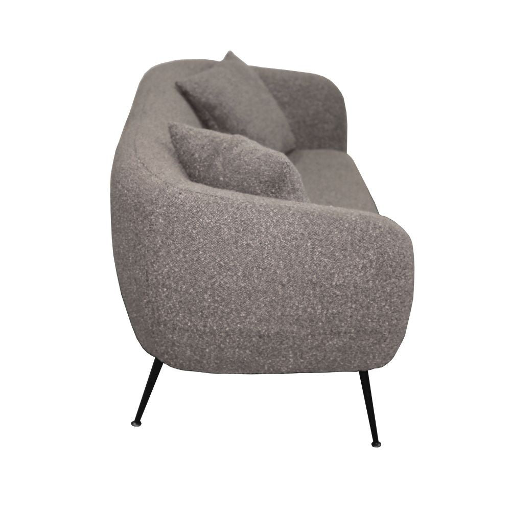 Divano imbottito Nuvia in tessuto Ascort colore grigio mouse