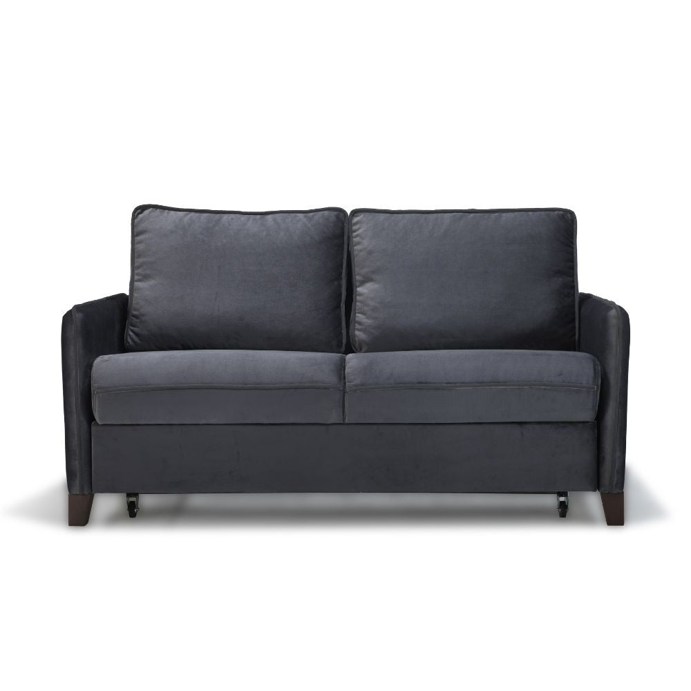 Divano letto 2 posti Alcona con contenitore in tessuto colore grigio 57-056