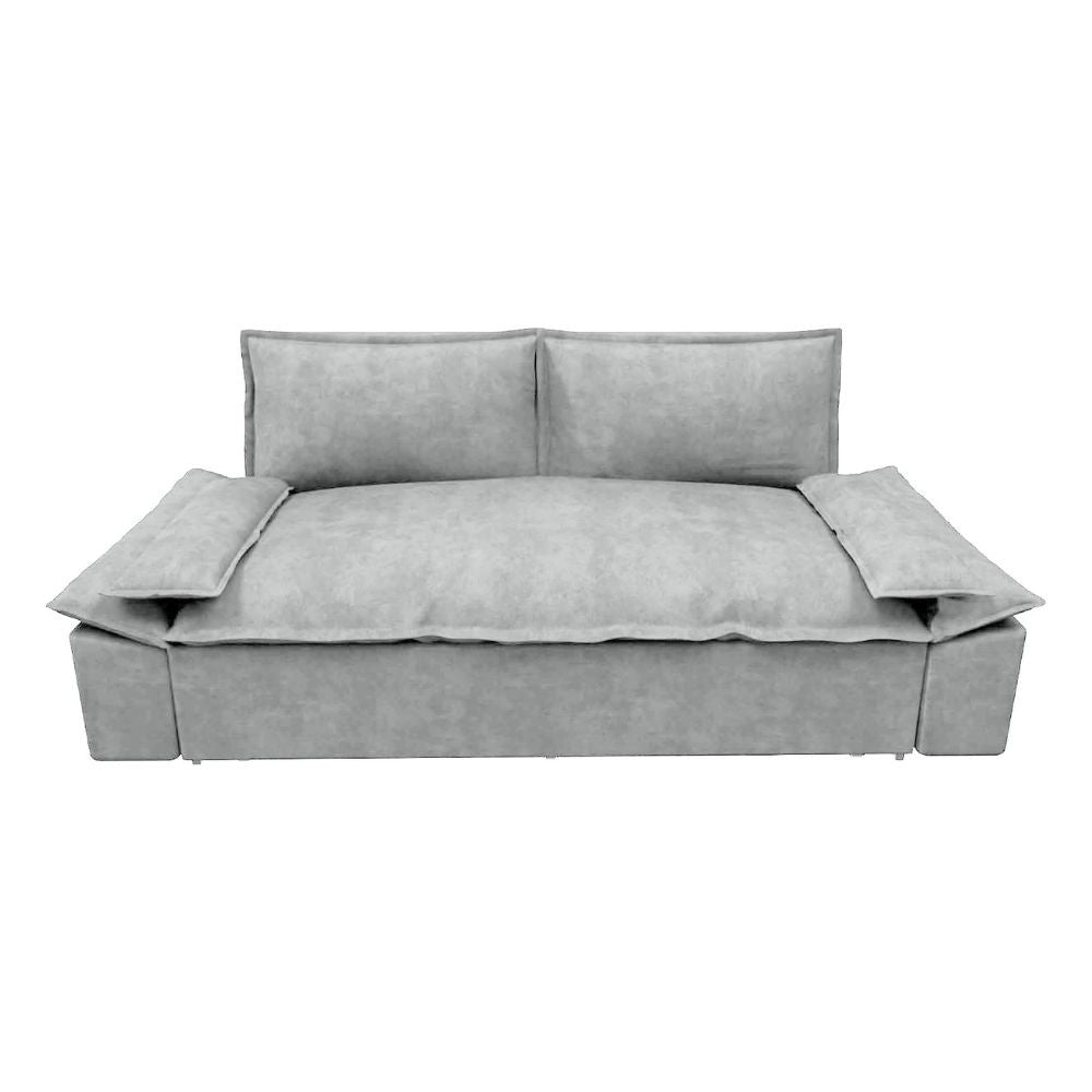 Divano letto Belly 2 posti effetto velluto colore grigio
