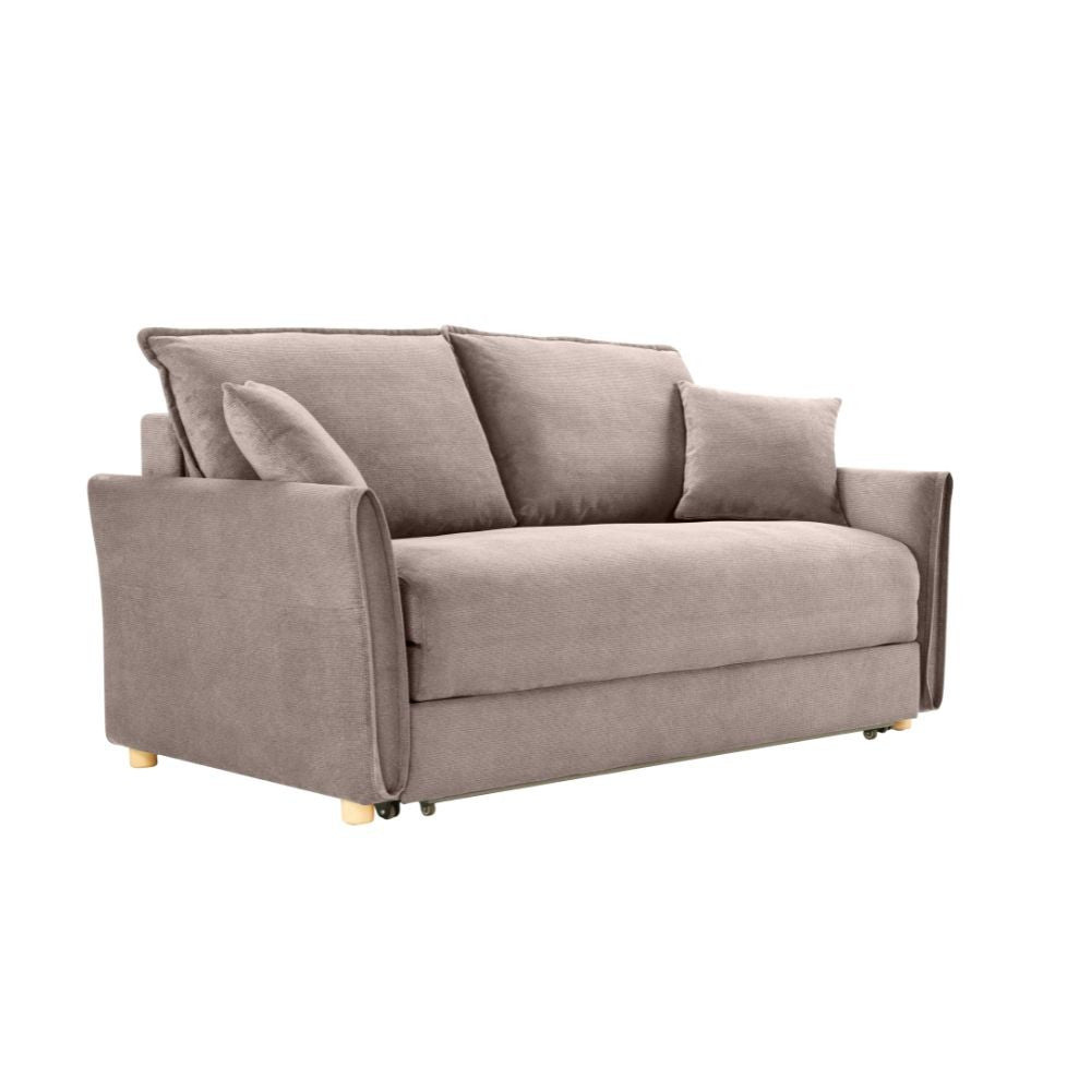 Divano letto Cassie con contenitore in Barrel 19 taupe