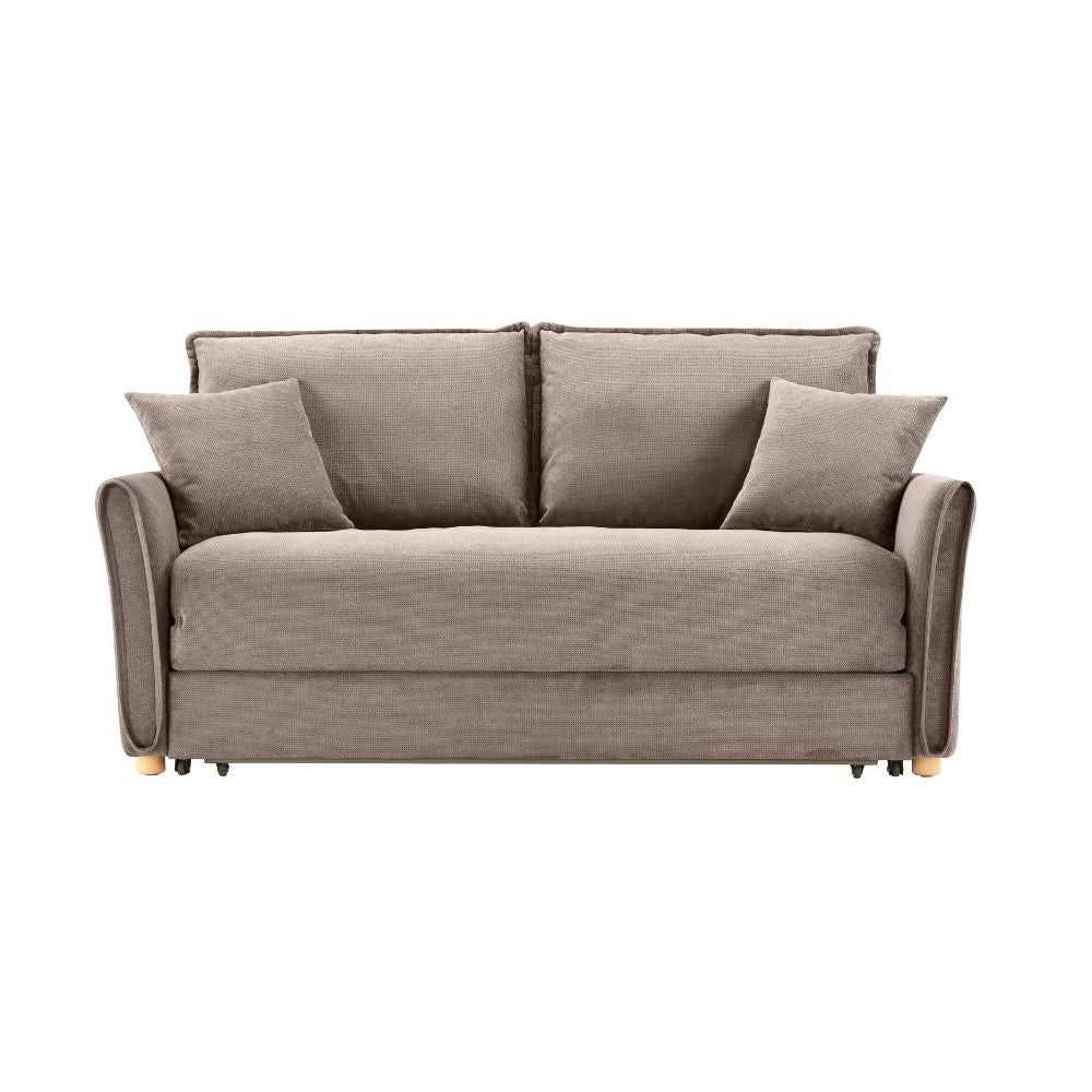 Divano letto Cassie con contenitore in Barrel 19 taupe