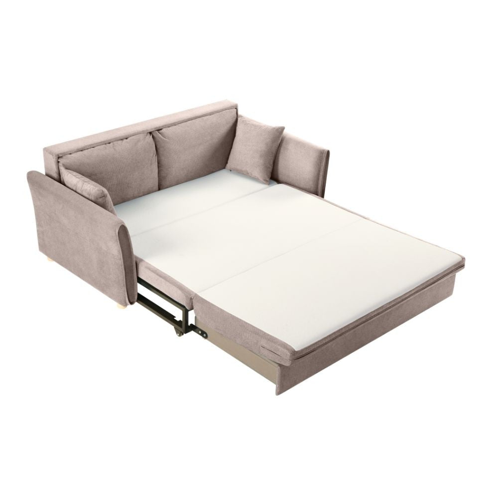 Divano letto Cassie con contenitore in Barrel 19 taupe
