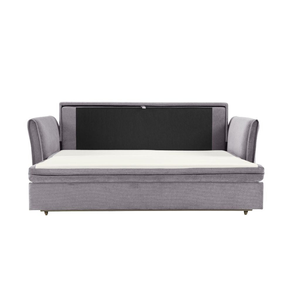 Divano letto Cassie con contenitore in Barrel 83 grigio