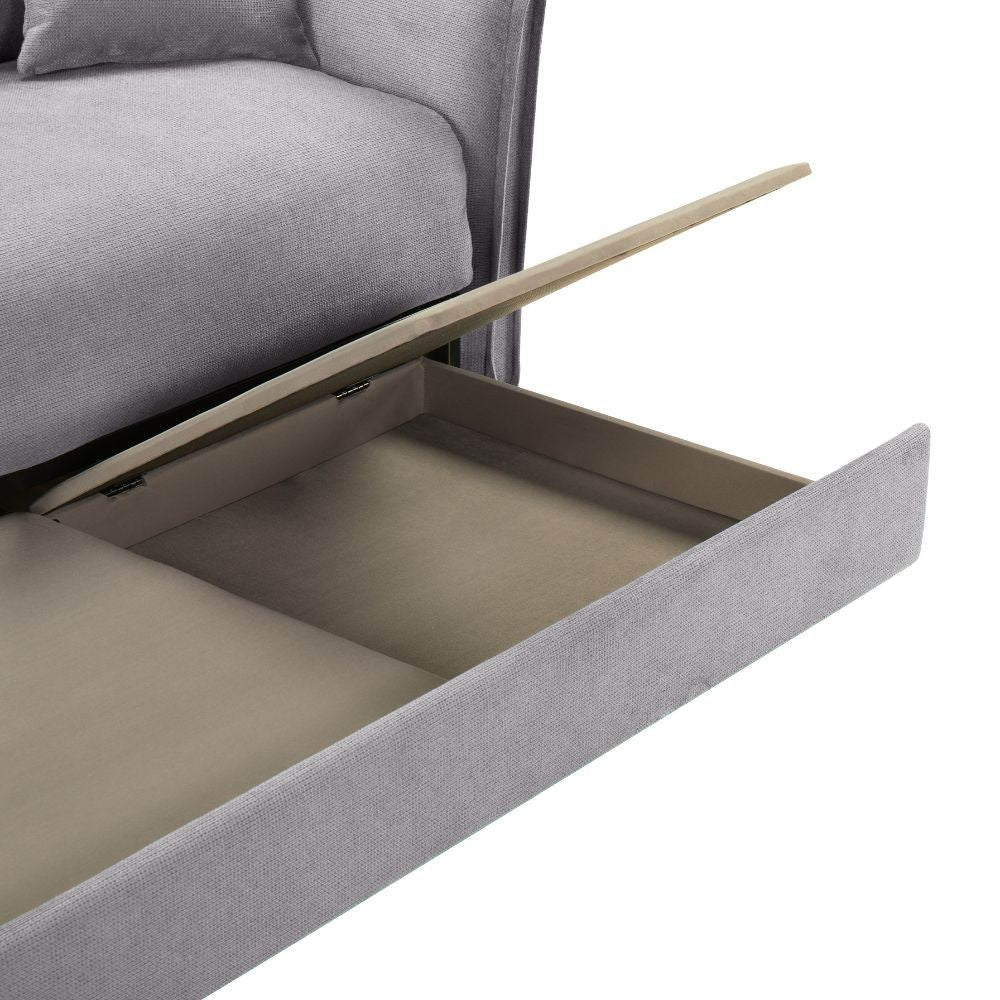 Divano letto Cassie con contenitore in Barrel 83 grigio