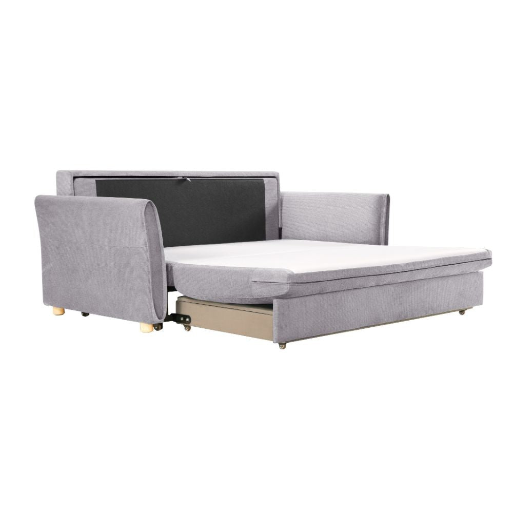Divano letto Cassie con contenitore in Barrel 83 grigio