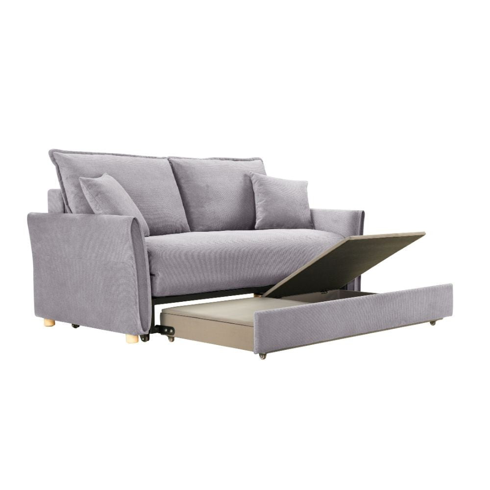Divano letto Cassie con contenitore in Barrel 83 grigio