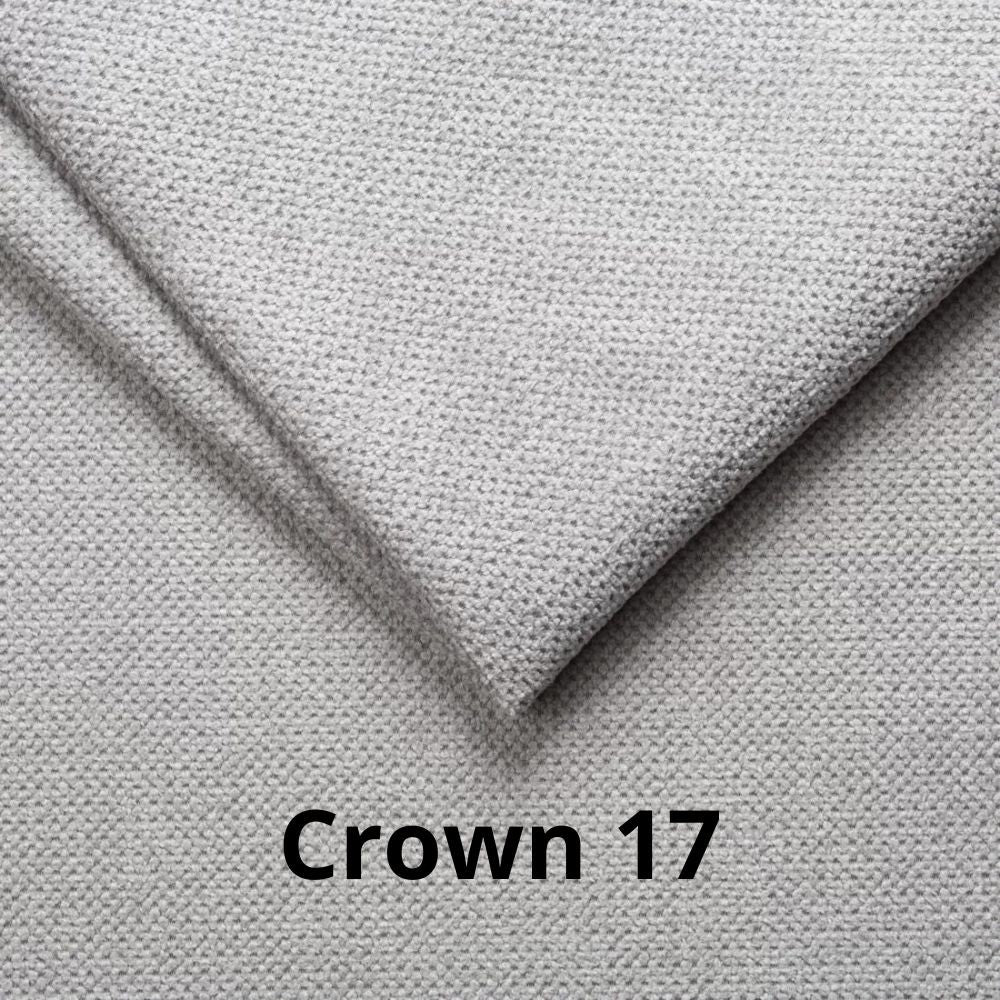 Divano letto con penisola Fermina Lounge con doppio contenitore in Crown 17 grigio chiaro