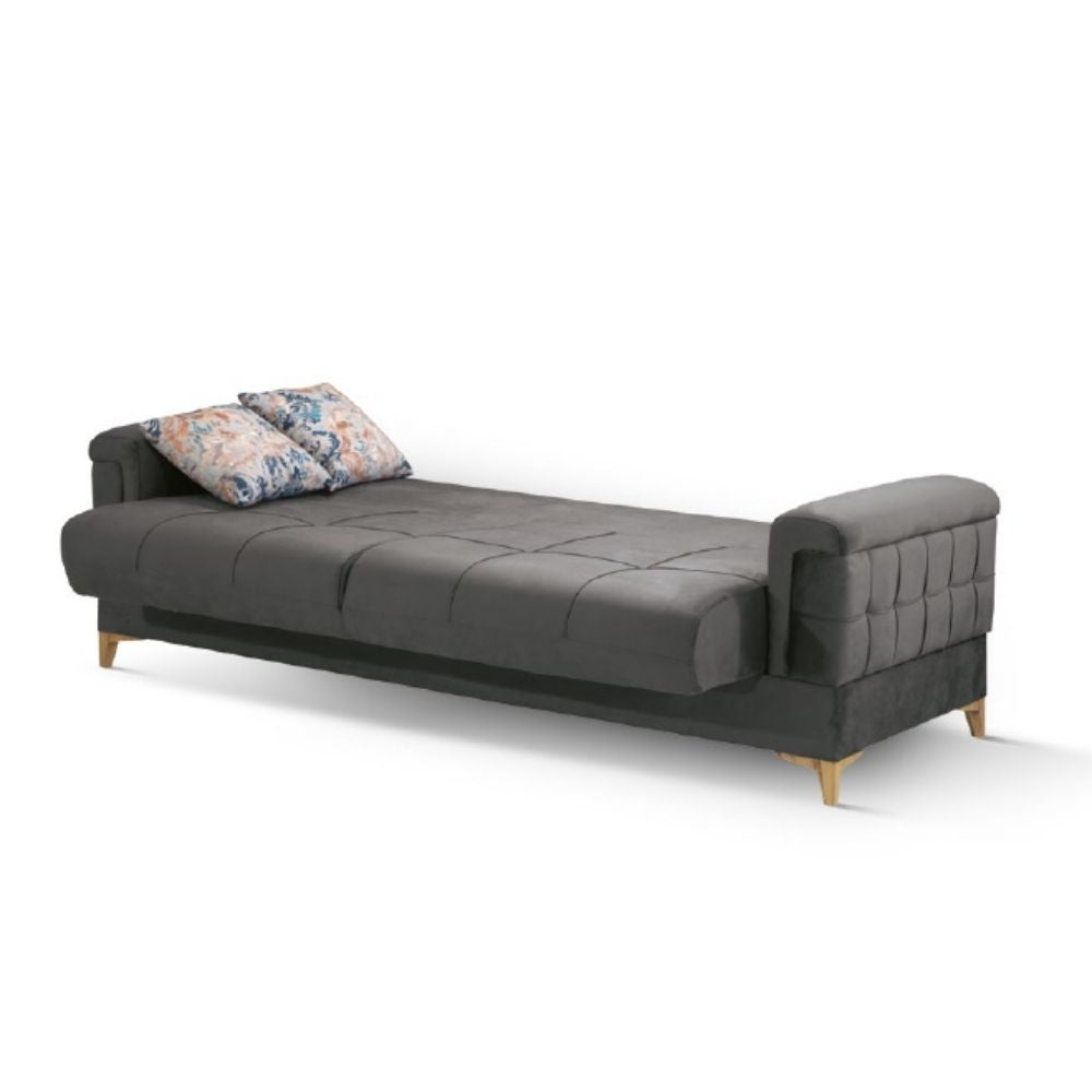 Divano letto contenitore Kemer grigio 07-814