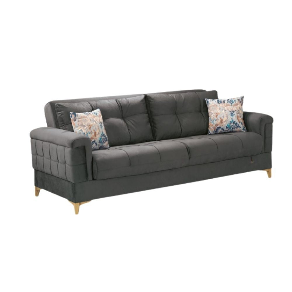 Divano letto contenitore Kemer grigio 07-814
