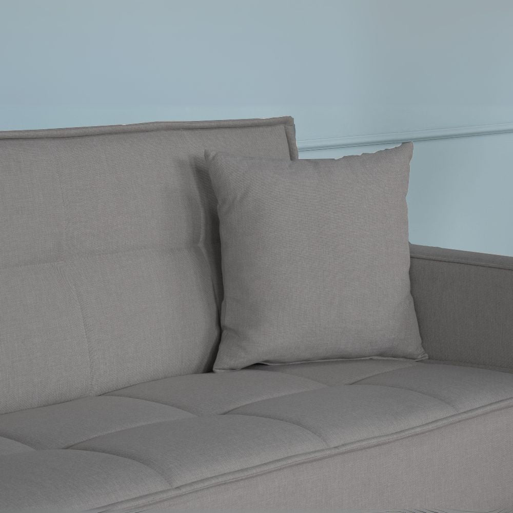 Divano letto contenitore Legen 3 posti in vellutino grigio 07-450