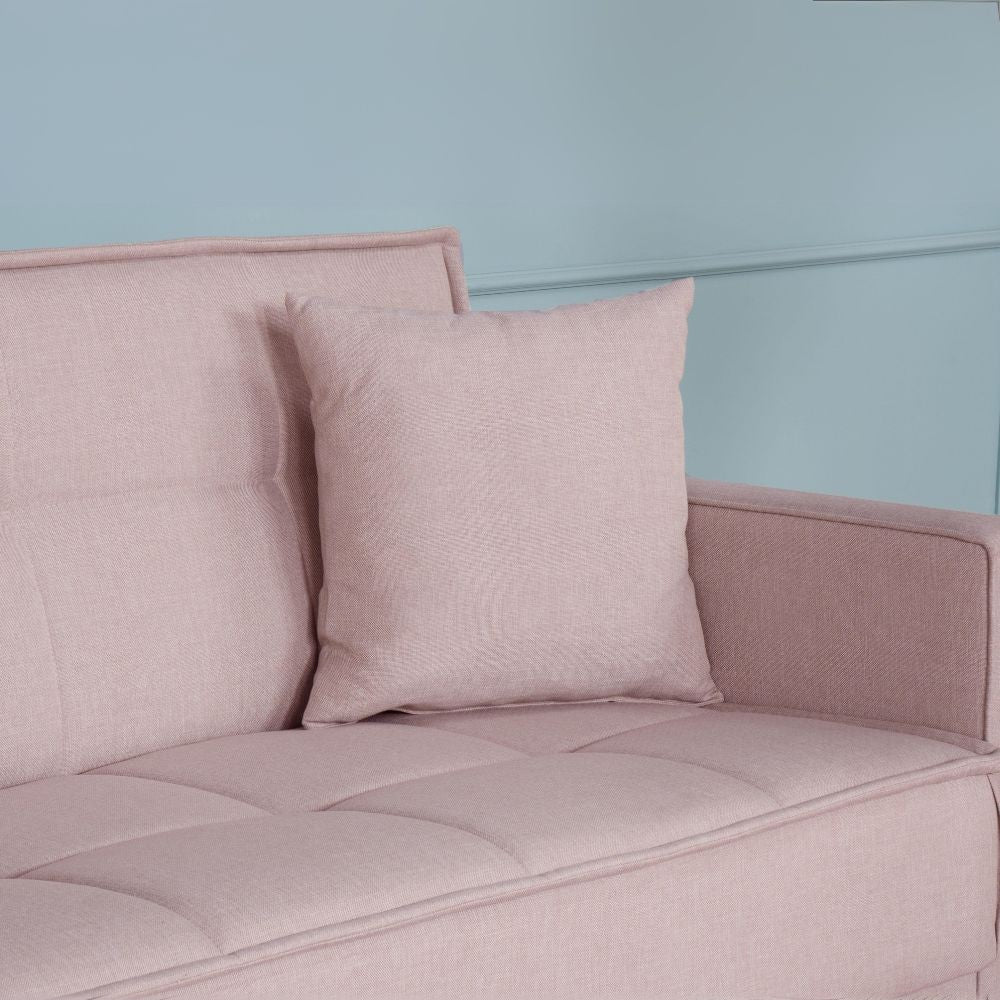 Divano letto contenitore Legen 3 posti in vellutino rosa antico 12-450