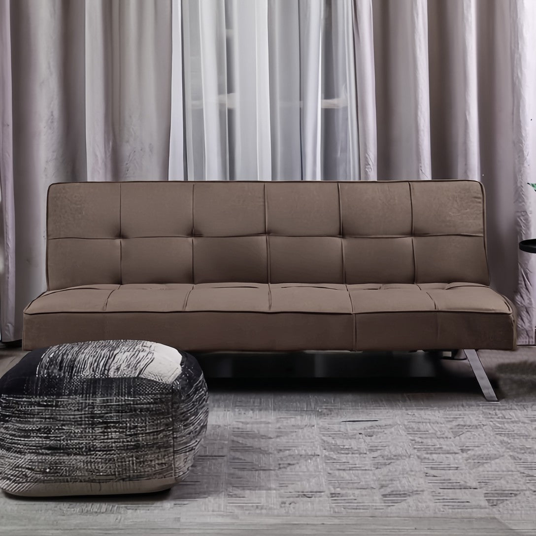 Divano letto Daynora in tessuto colore brown