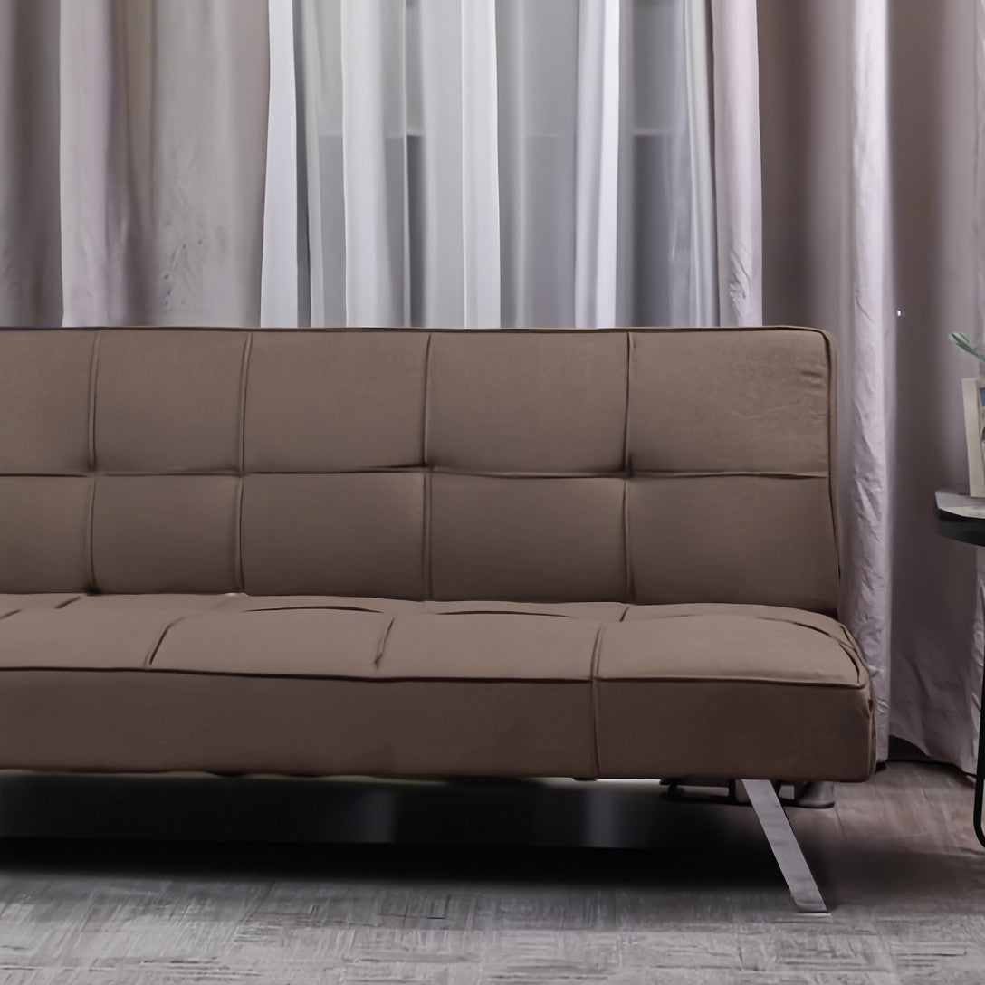 Divano letto Daynora in tessuto colore brown