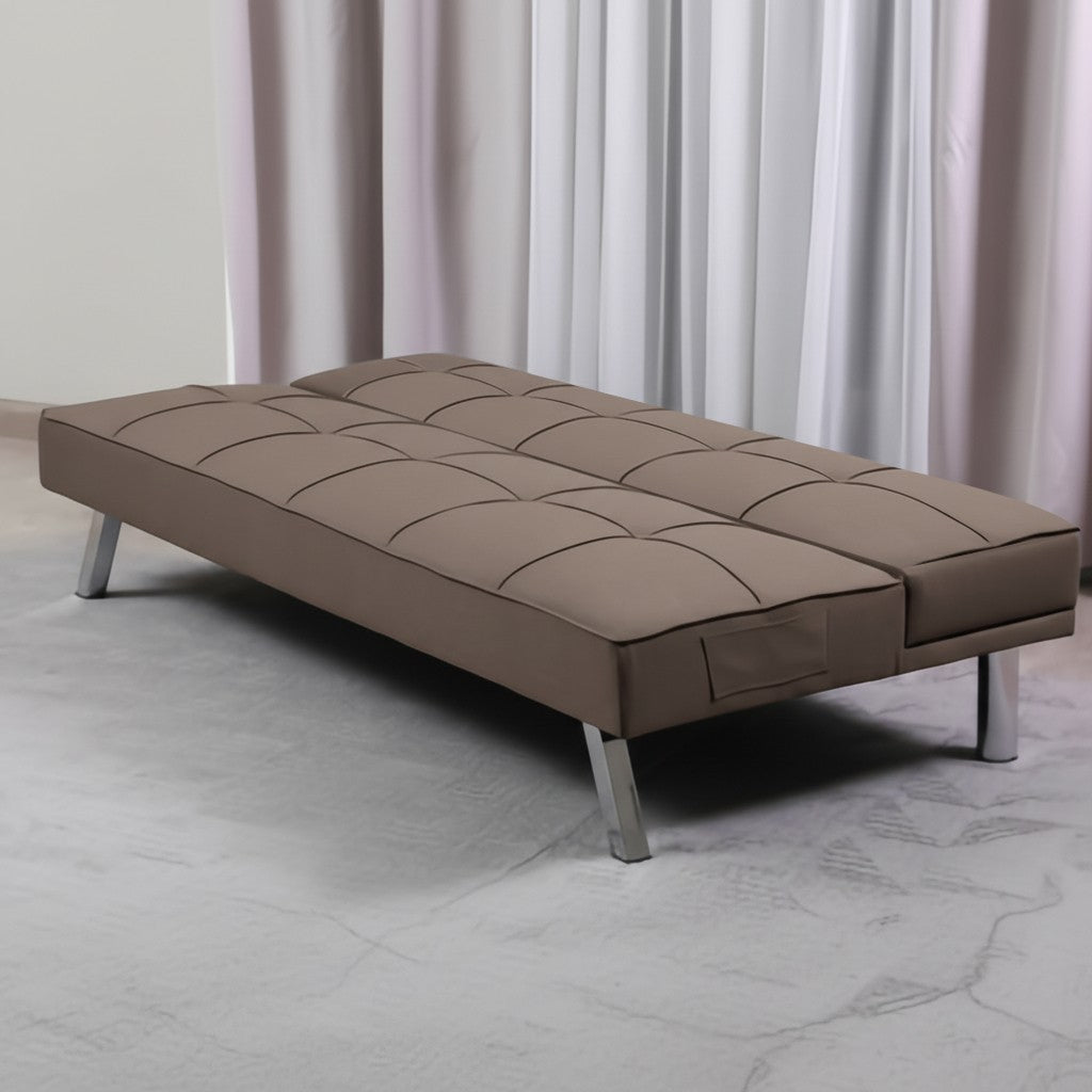 Divano letto Daynora in tessuto colore brown