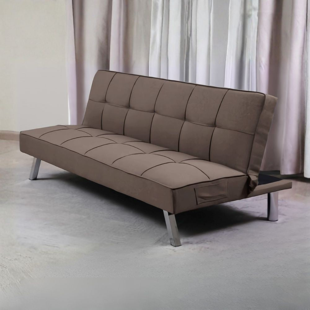 Divano letto Daynora in tessuto colore brown