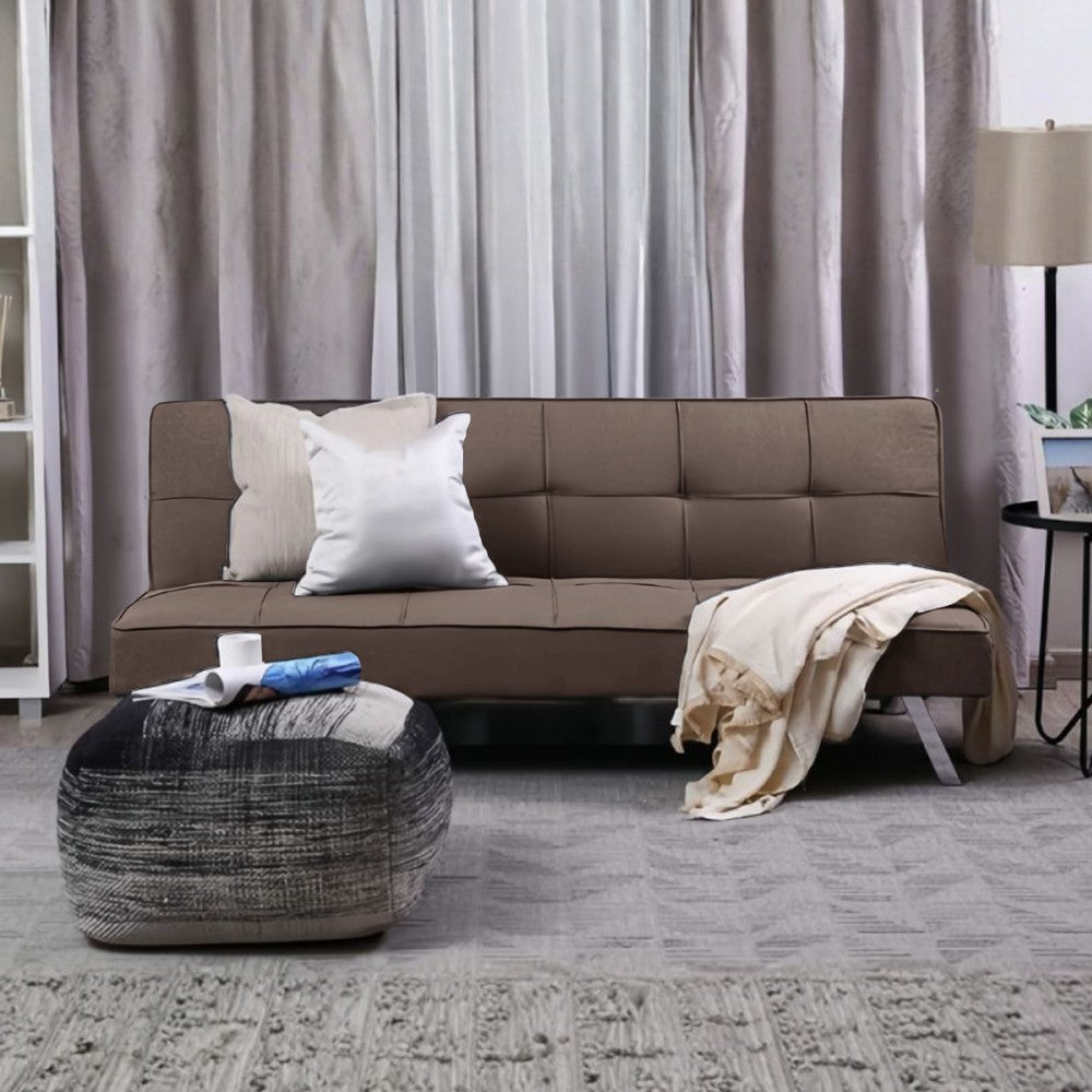 Divano letto Daynora in tessuto colore brown