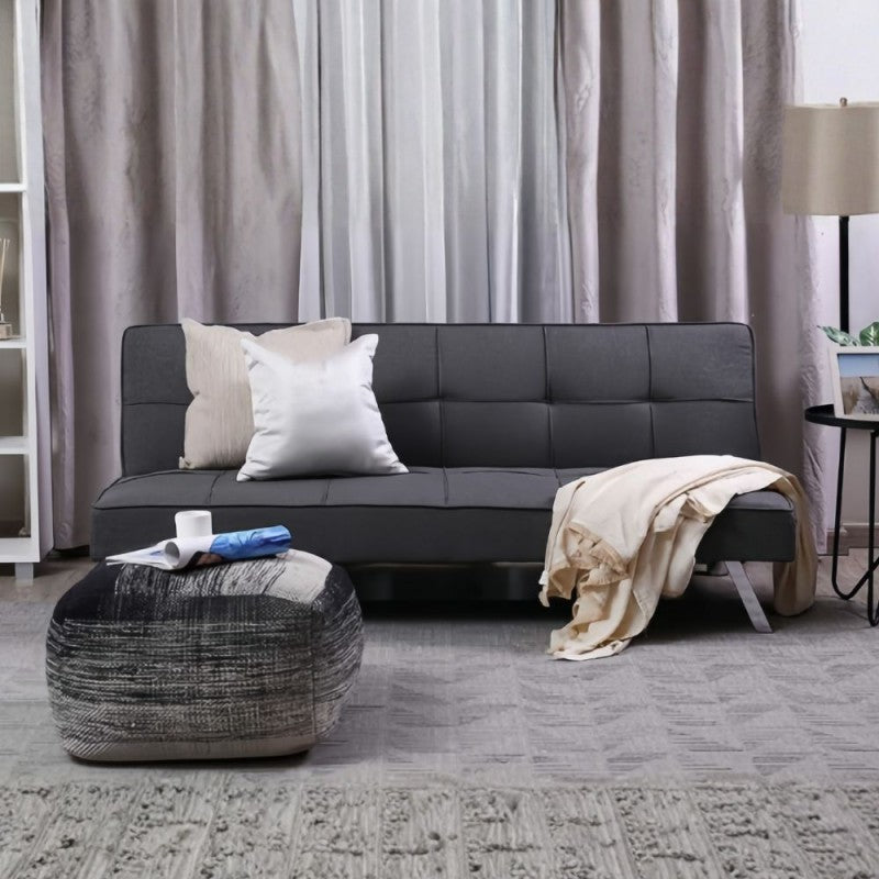 Divano letto Daynora in tessuto colore grigio scuro