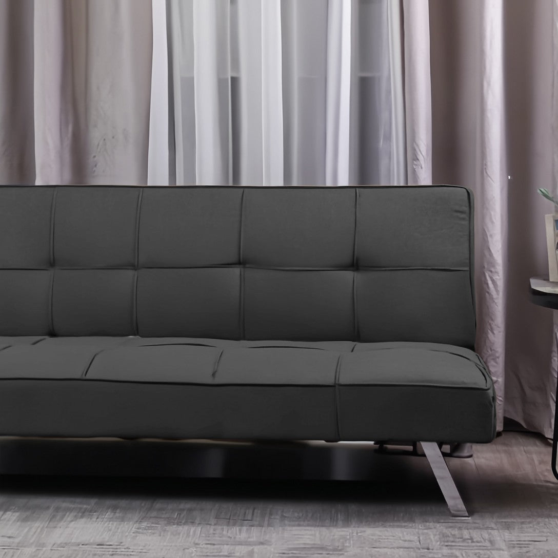 Divano letto Daynora in tessuto colore grigio scuro
