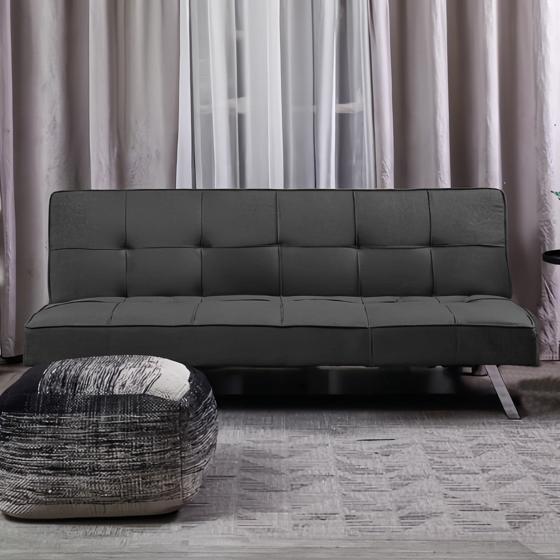 Divano letto Daynora in tessuto colore grigio scuro