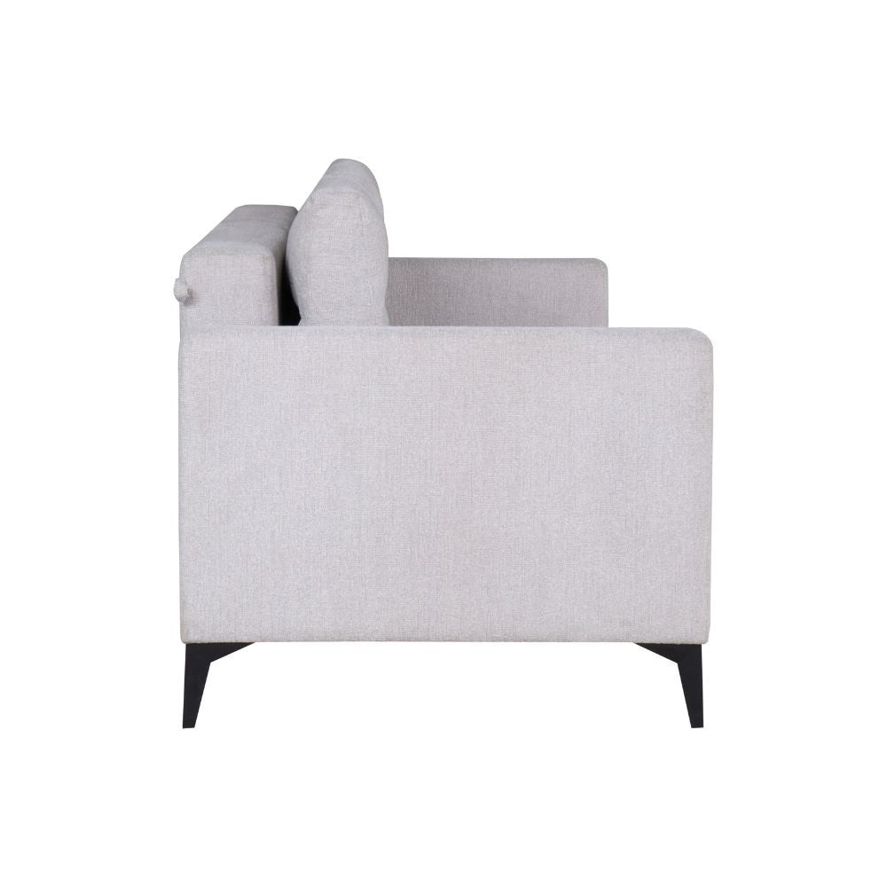 Divano letto Derry 3 posti in tessuto grigio chiaro 07-900