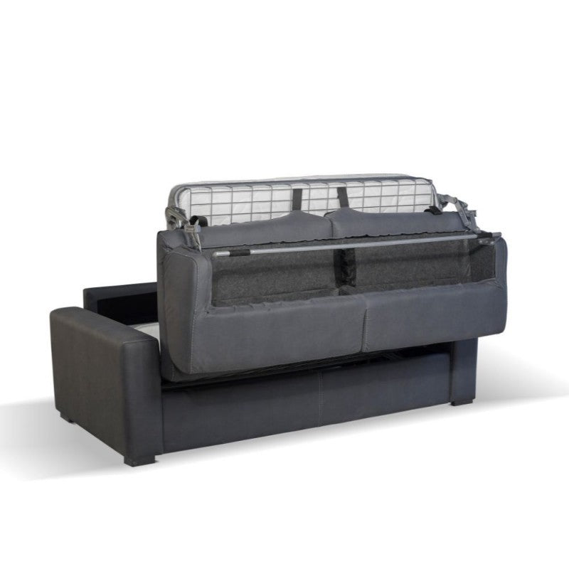 Divano letto Flash 3 posti con rete elettrosaldata colore camel Roma 06