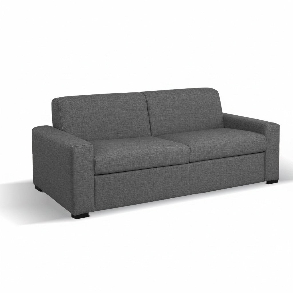 Divano letto Flash 3 posti con rete elettrosaldata in tessuto Queens ash