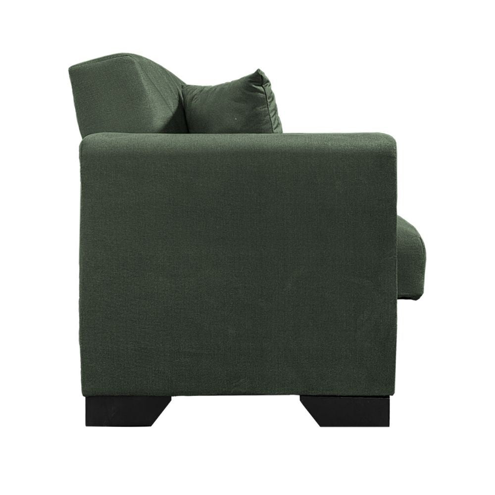 Divano letto Rianna 2 posti con contenitore in tessuto Oguzcan 11 verde