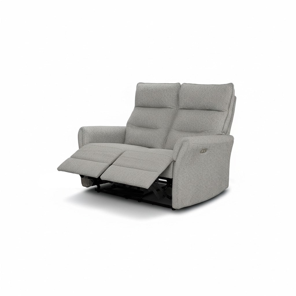 Divano recliner 2 posti Softwave elettrico in tessuto G268 grigio