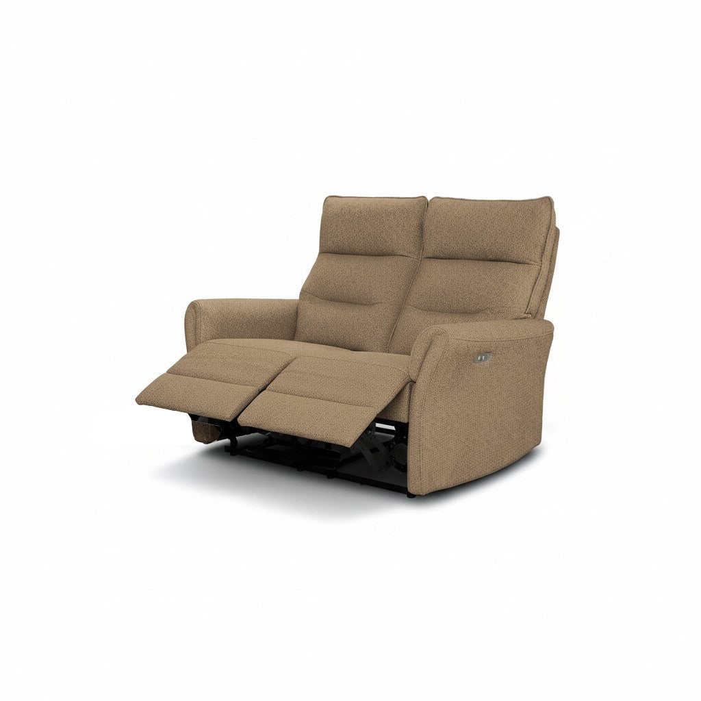 Divano recliner 2 posti Softwave elettrico in tessuto G270 camel