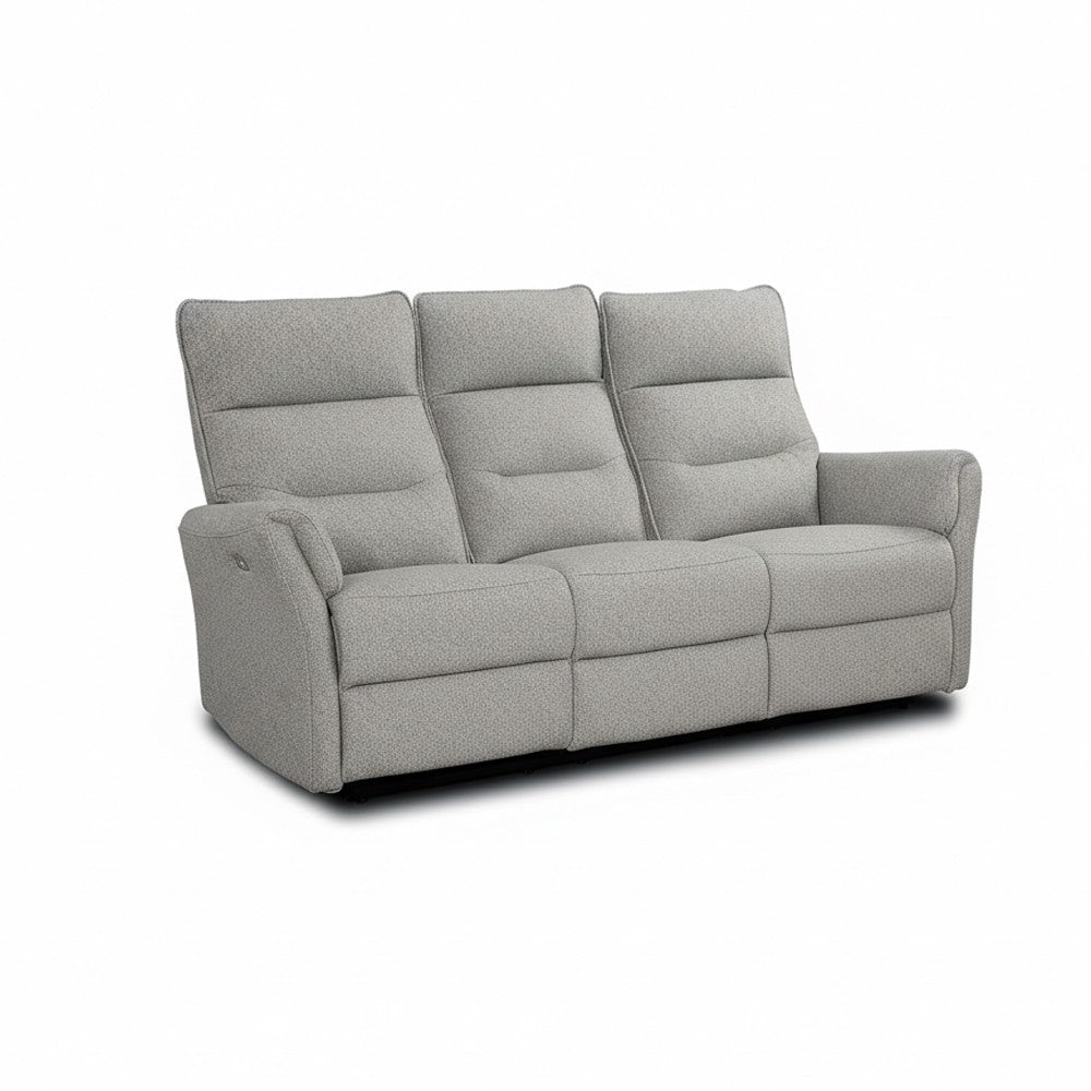Divano recliner 3 posti Softwave elettrico in tessuto G268 grigio