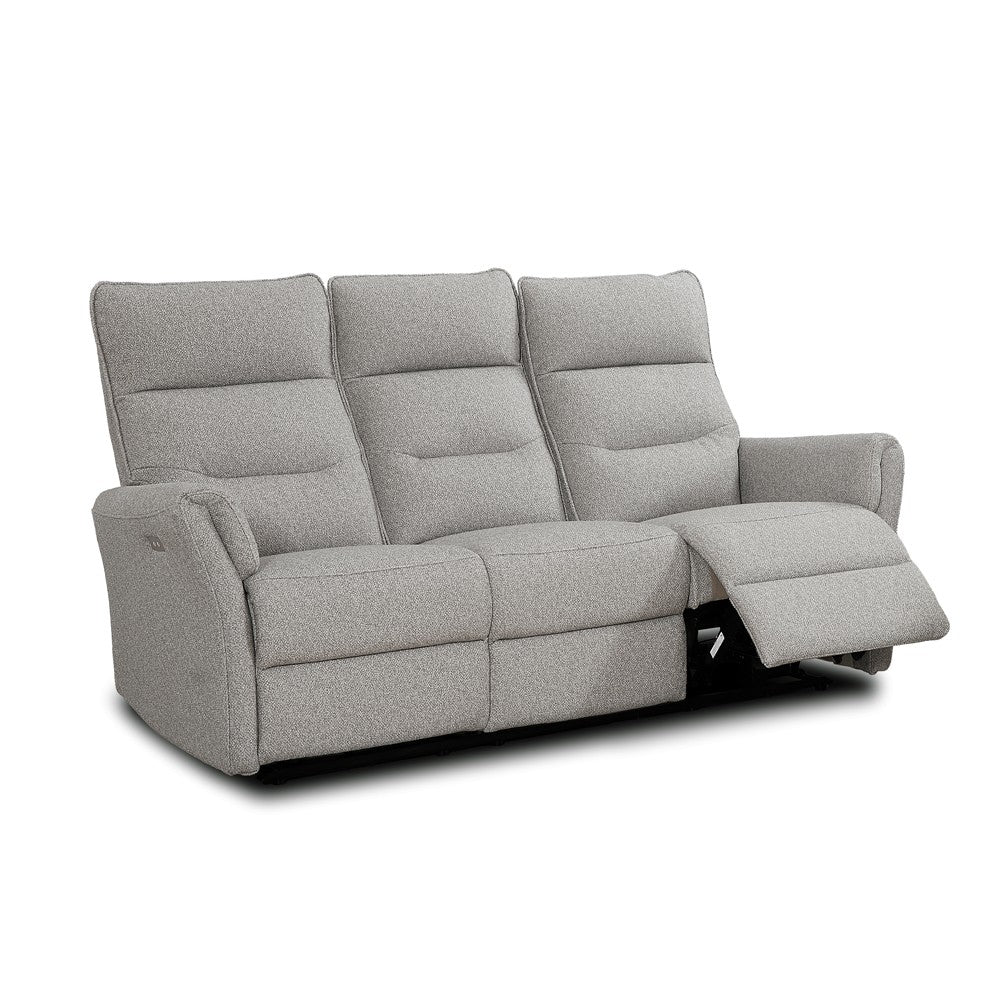 Divano recliner 3 posti Softwave elettrico in tessuto G268 grigio
