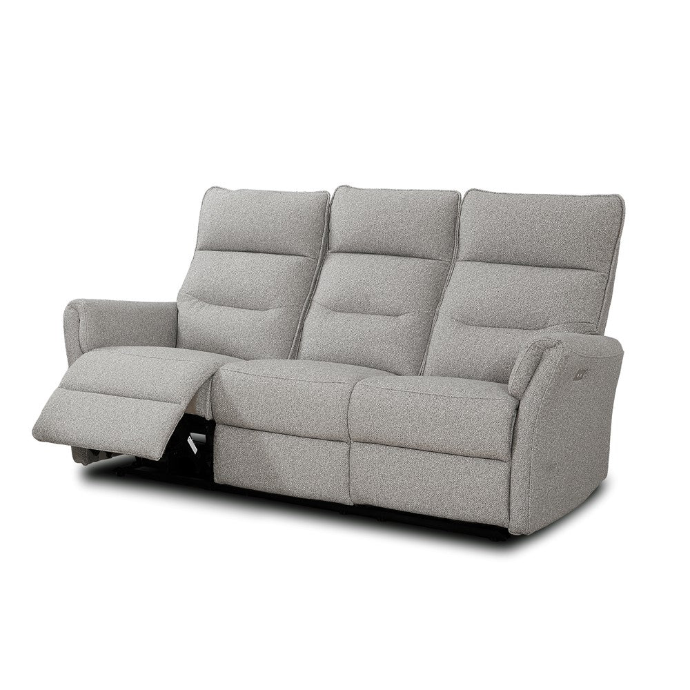 Divano recliner 3 posti Softwave elettrico in tessuto G268 grigio