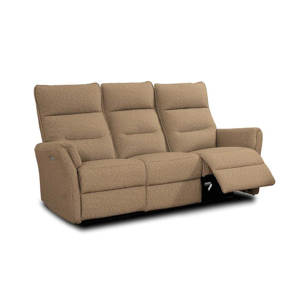 Divano recliner 3 posti Softwave elettrico in tessuto G270 camel