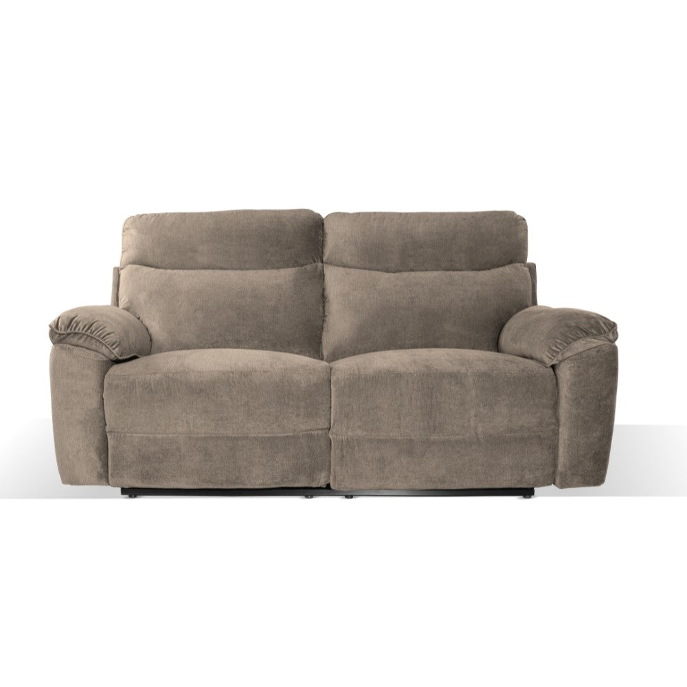 Divano recliner Boston 3 posti elettrico in tessuto giulia 9703 cappuccino