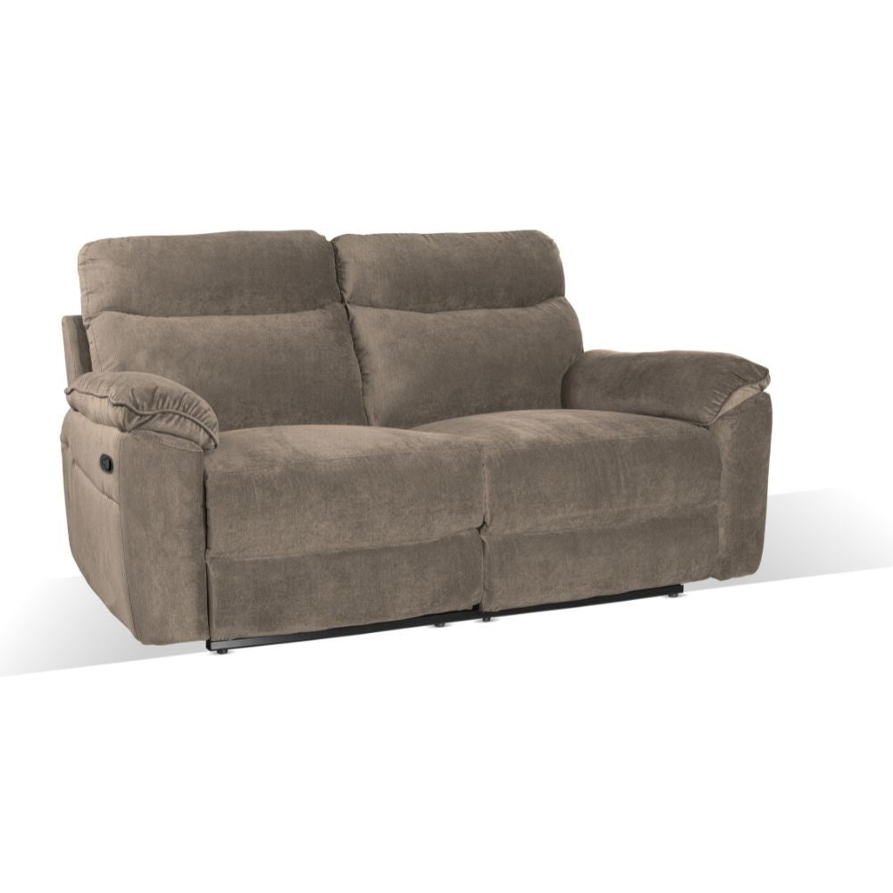 Divano recliner Boston 3 posti manuale in tessuto barrel 21 tortora
