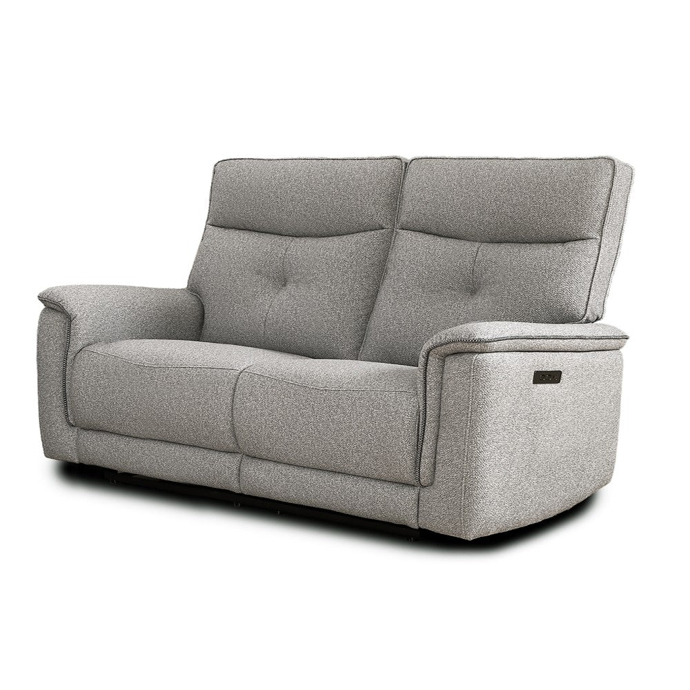 Divano recliner Elysio 3 posti elettrico in tessuto G268 grigio