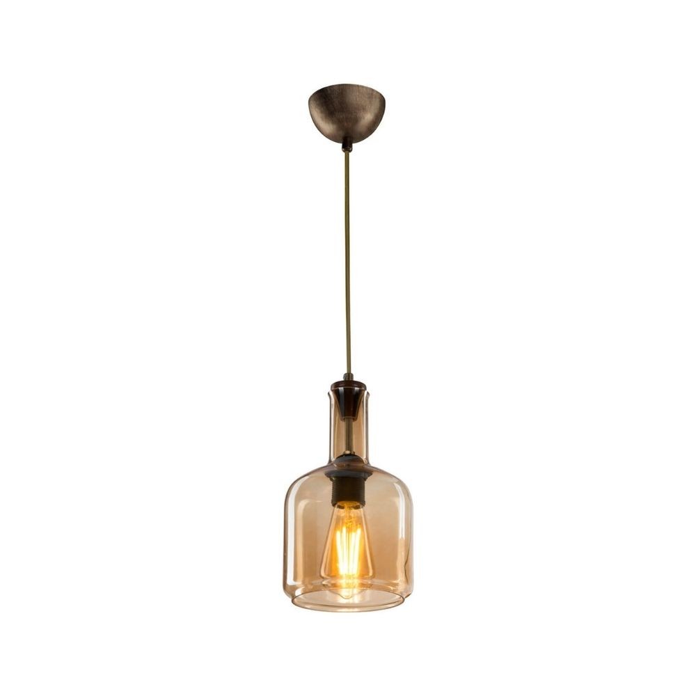 Lampada a sospensione Boston MDL3554 con diffusore vetro fumè