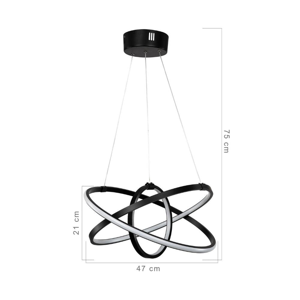Lampada a sospensione Costana tre cerchi Led MDL4236