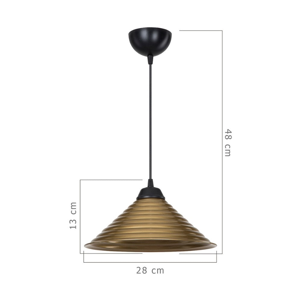 Lampada da soffitto Sava ASZ1619 con paralume in metallo bronzo