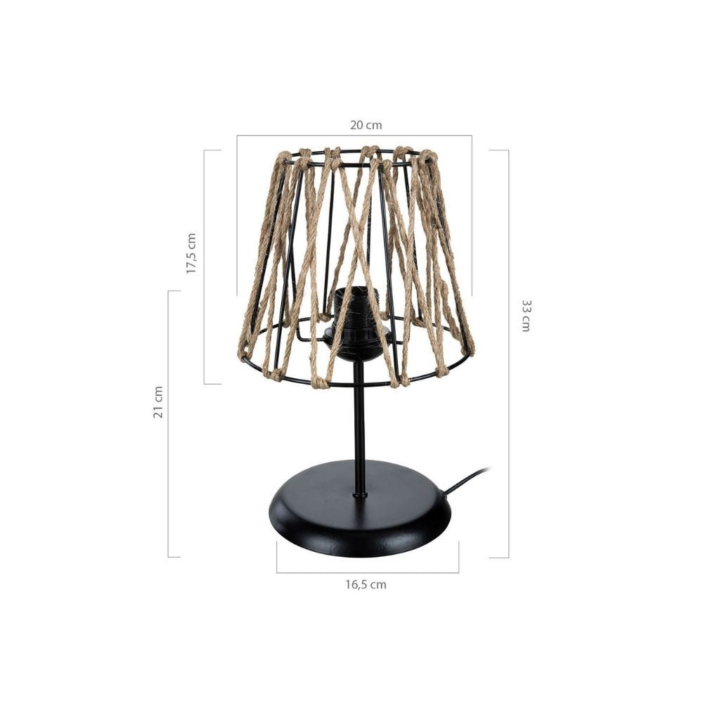 Lampada da tavolo Evren ASZ1127 in iuta