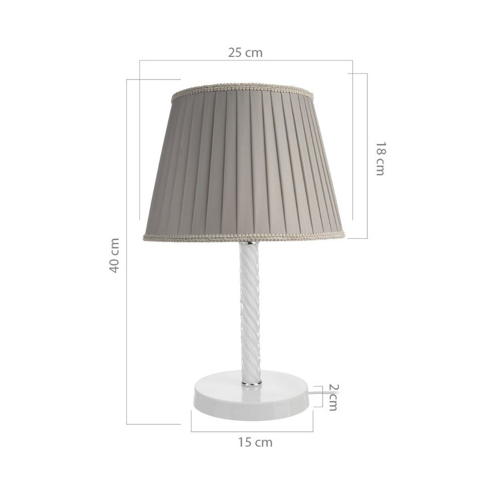 Lampada da tavolo Piray ASZ1277 vetro bianco