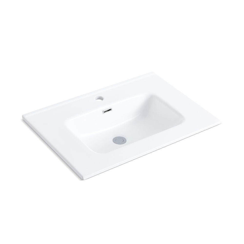 Lavabo consolle da appoggio LAV9070S in ceramica 1 vasca 71x46.5 cm. bianco lucido